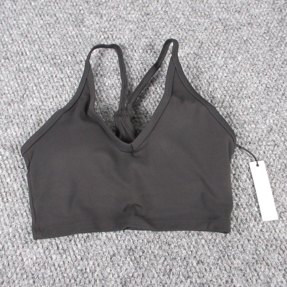Paragon Sports Bra Womens Small Black V-Back Lightly Lined Tagless Medium NWT